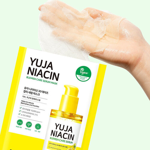 Yuja Niacin Brightening 30 Days Blemish Care Serum Mask Some By Mi Yuja Niacin Brightening 30 Days Blemish Care Serum Mask