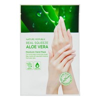 Real Squeeze Aloe Vera Moisture Hand Mask Nature Republic Real Squeeze Aloe Vera Moisture Hand Mask