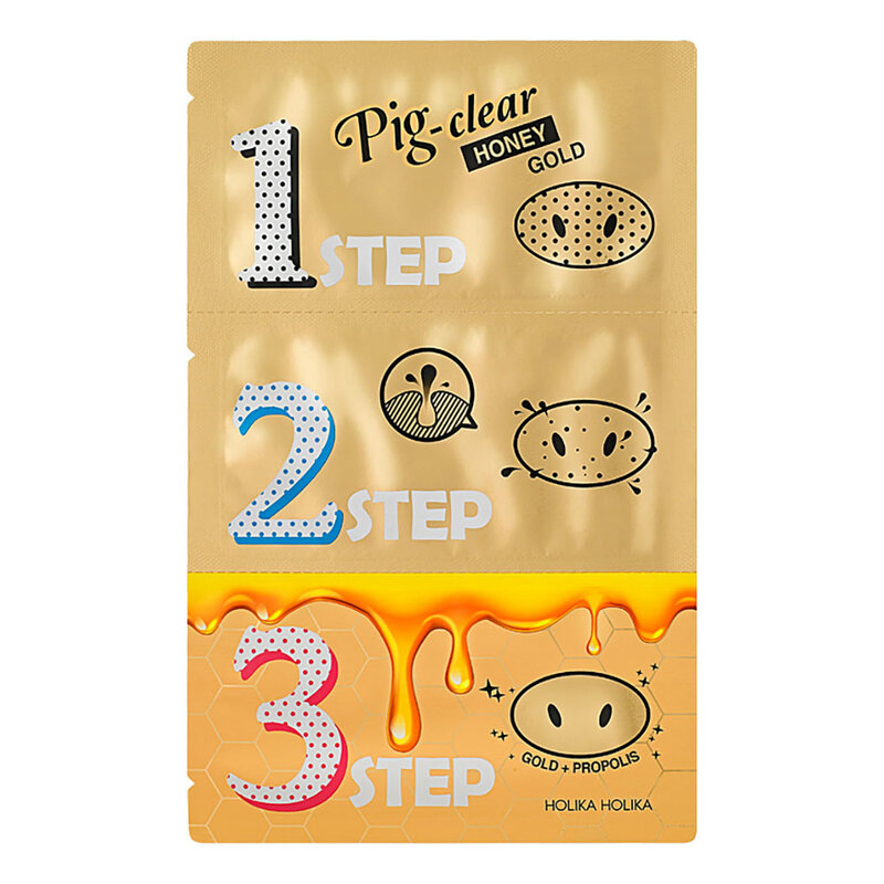 Pig Nose Clear Blackhead 3-Step Kit (Honey Gold)