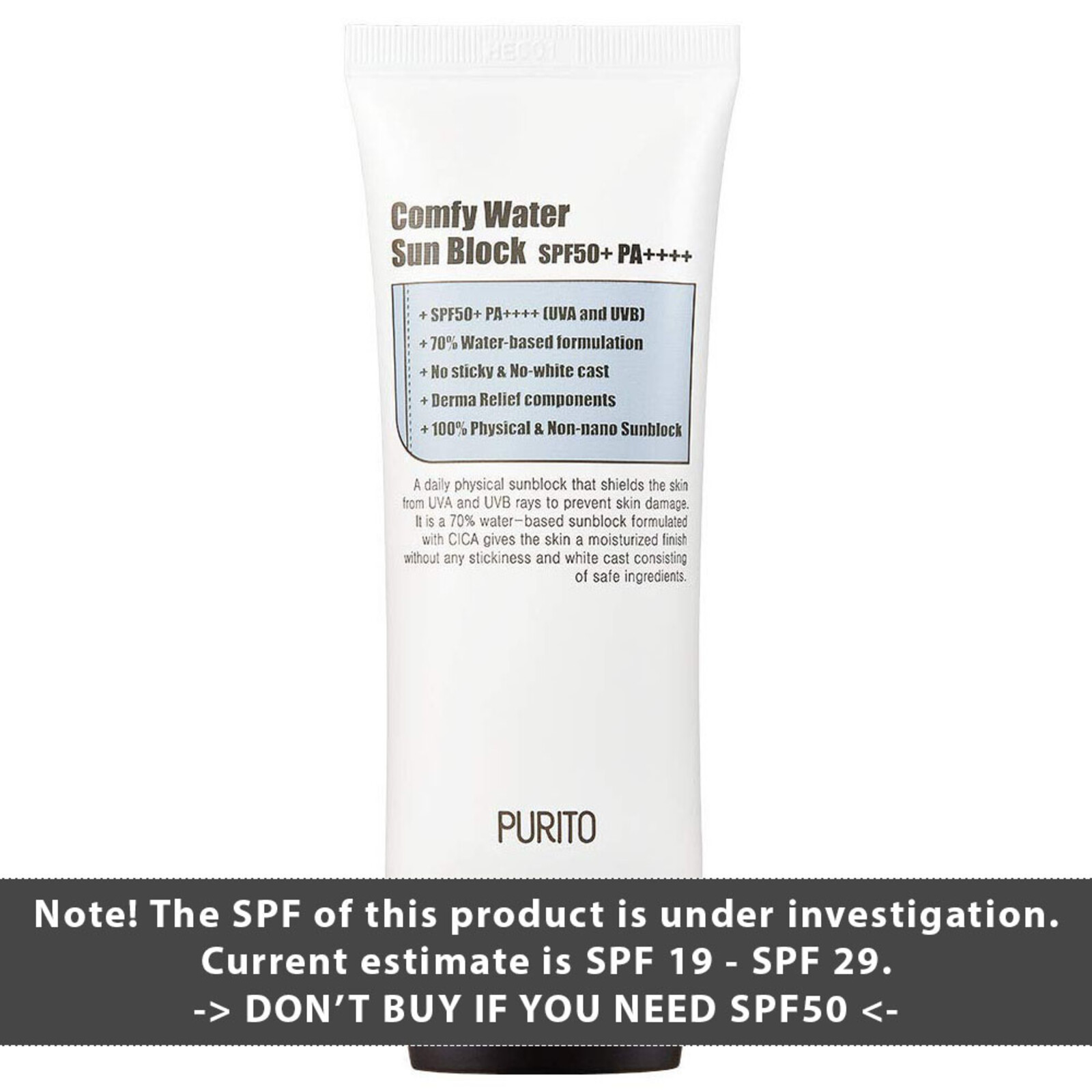 Purito Comfy Water Sun Block