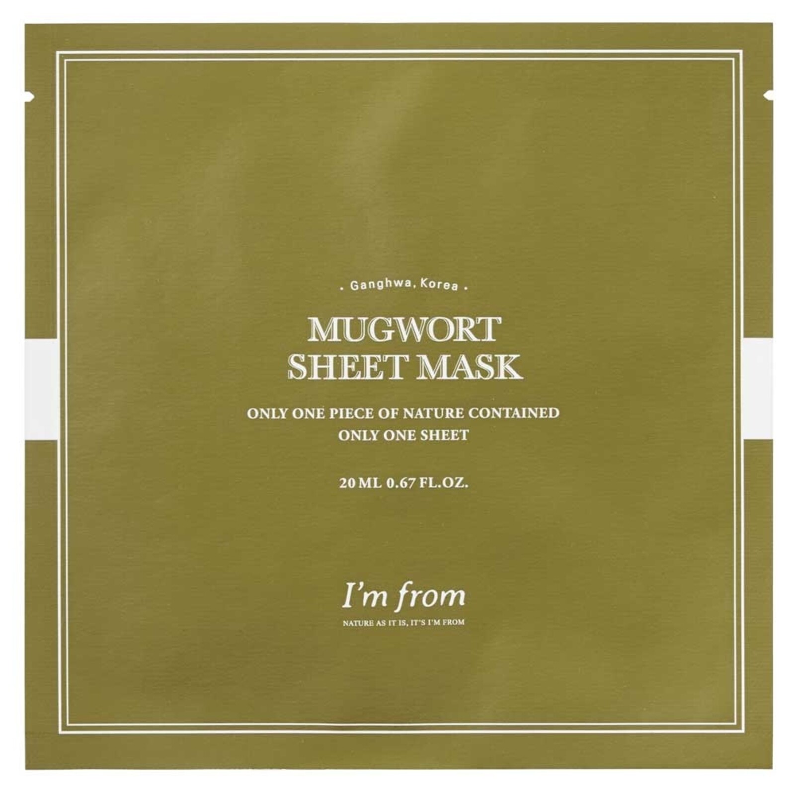 I'm From Mugwort Sheet Mask