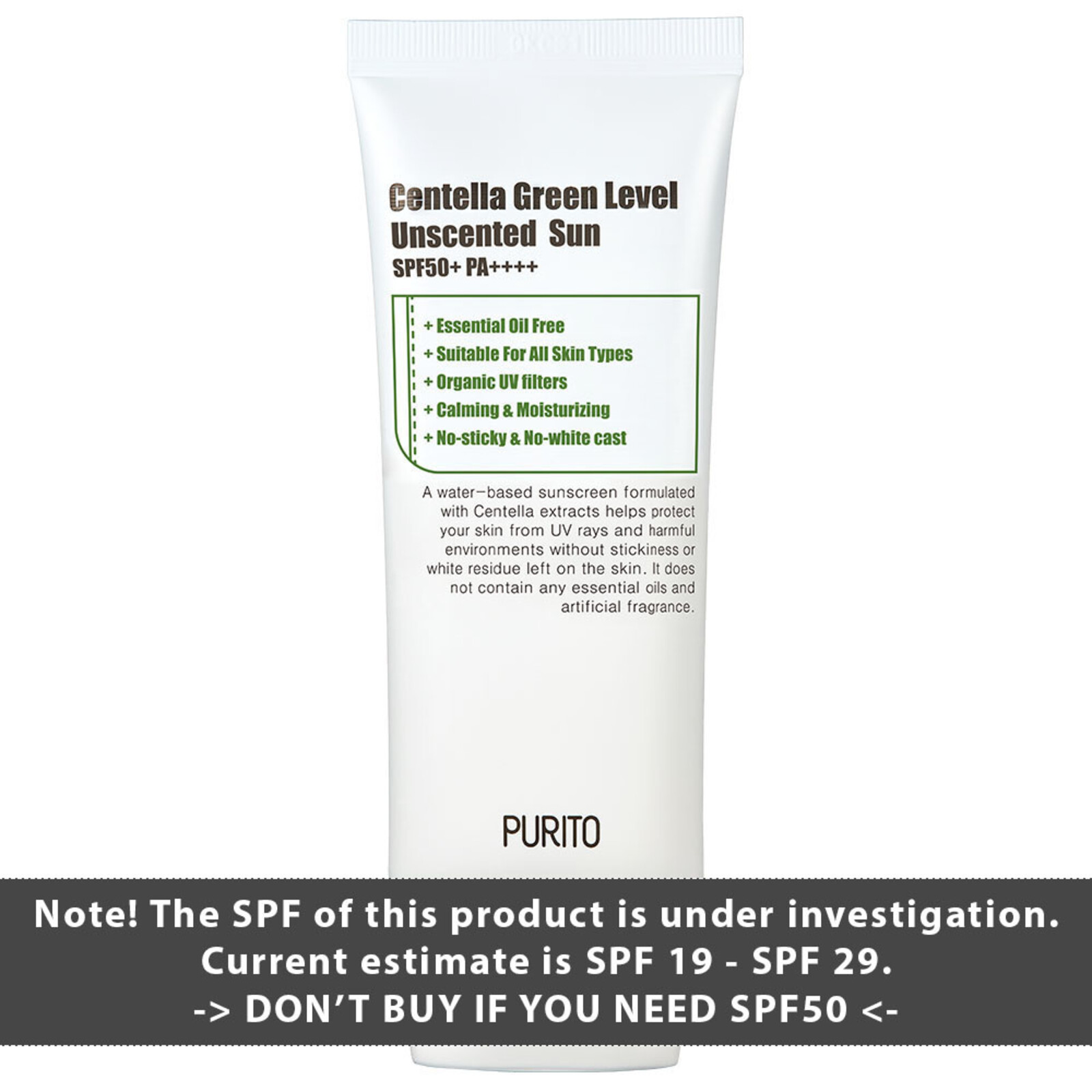 Centella Green Level Unscented Sun [READ DESCRIPTION]