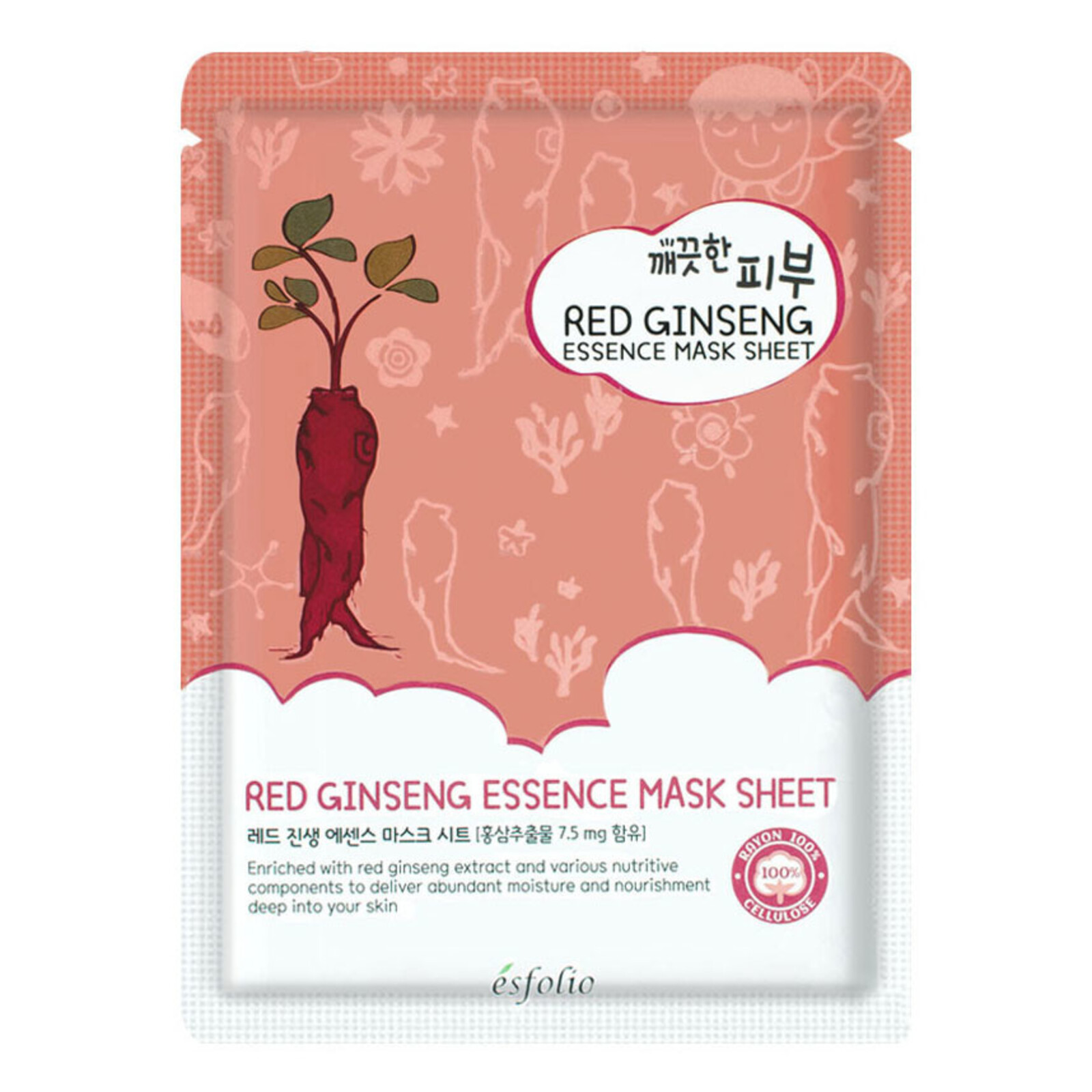 Esfolio Red Ginseng Essence Sheet Mask