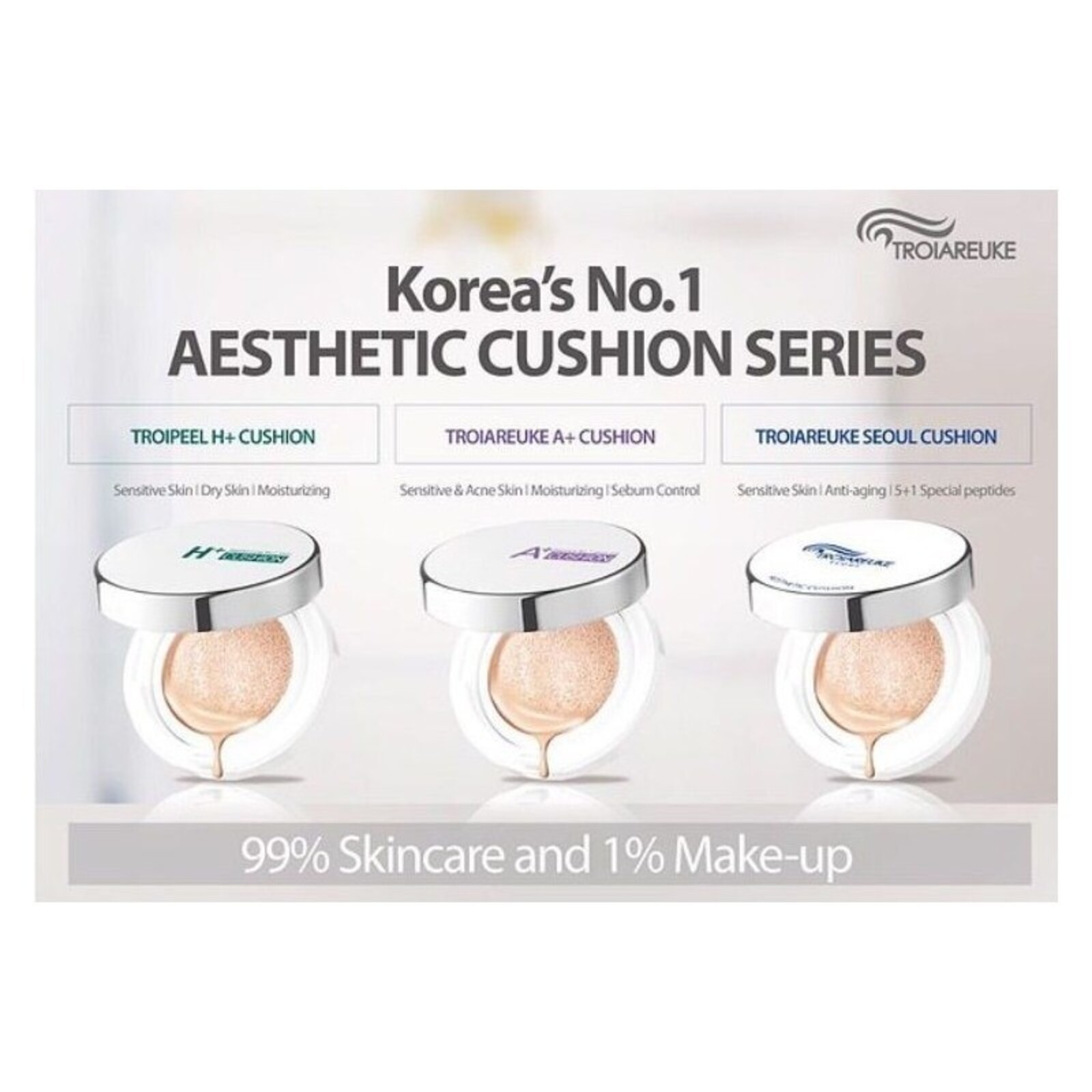 Troiareuke Seoul Aesthetic Cushion Foundation SPF 50+ Pa+++