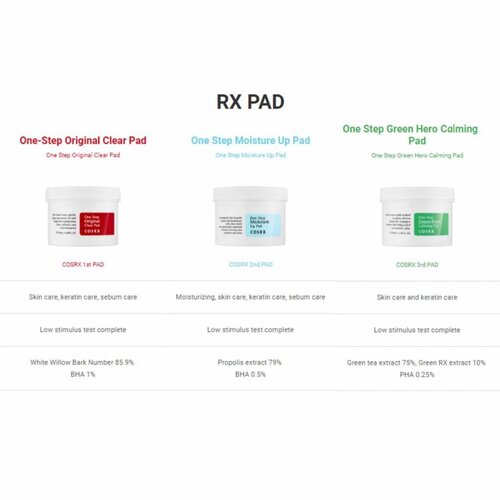 One Step Green Hero Calming Pad COSRX One Step Green Hero Calming Pad