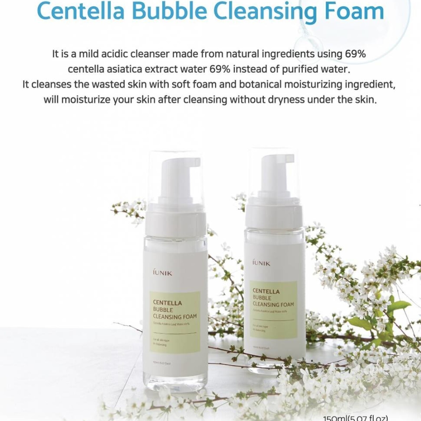 iUNIK Centella Bubble Cleansing Foam