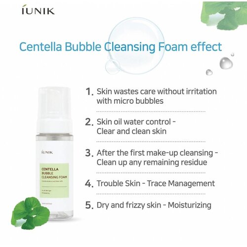 Centella Bubble Cleansing Foam iUNIK Centella Bubble Cleansing Foam