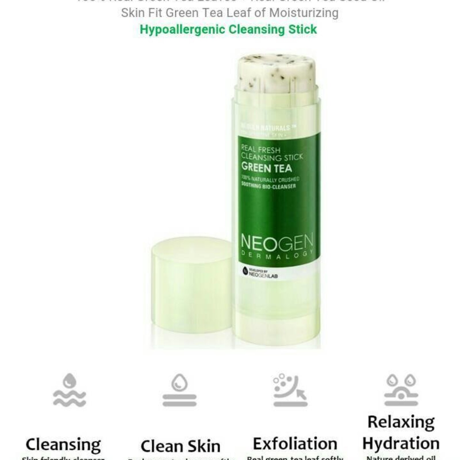 Neogen Dermalogy Real Fresh Green Tea Cleansing Stick