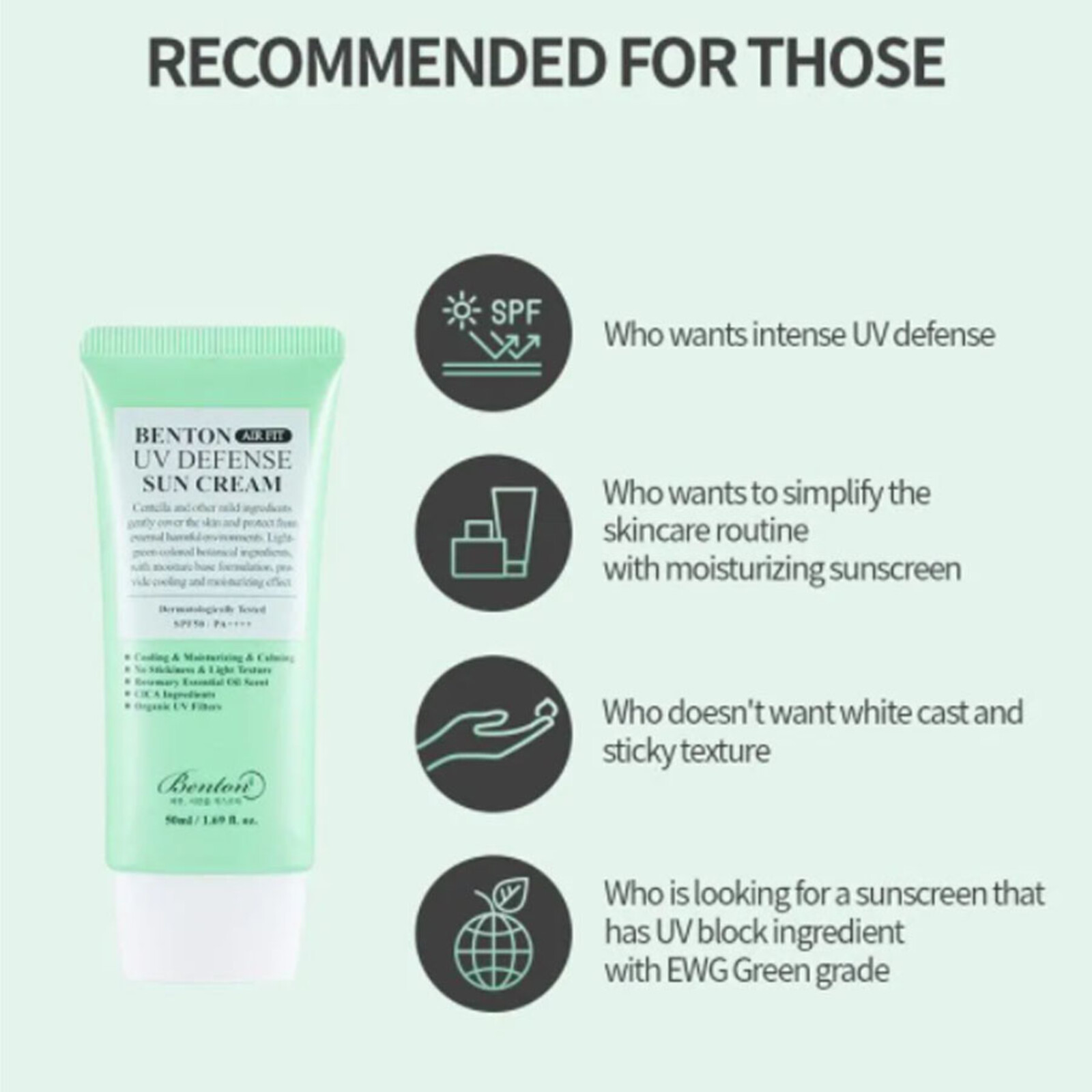 Benton Air Fit UV defense Sun Cream SPF 50+ PA++++