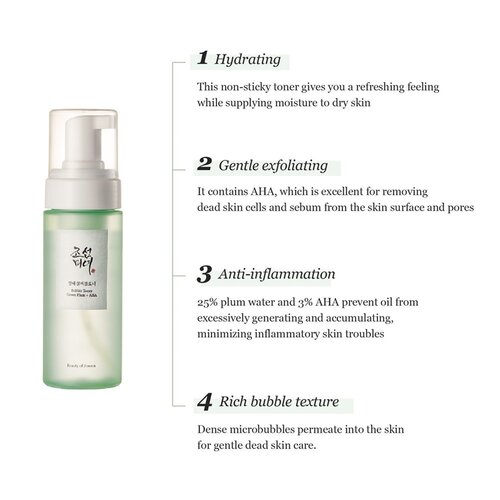 Bubble Toner Green Plum + AHA Beauty of Joseon Bubble Toner Green Plum + AHA