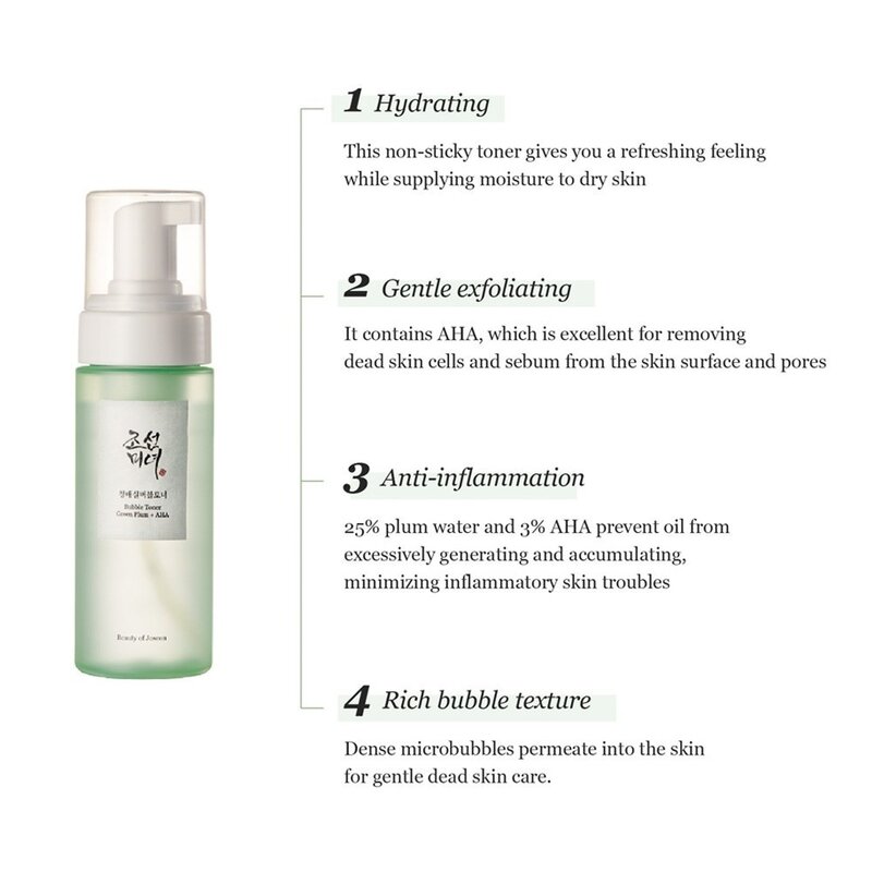 Bubble Toner Green Plum + AHA