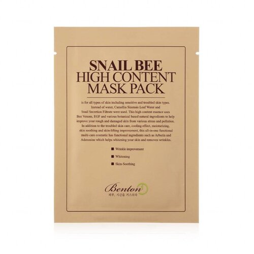 Snail Bee High Content Mask Benton Snail Bee High Content Mask