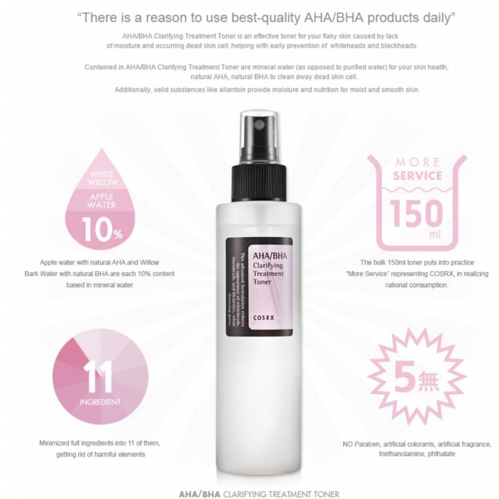 COSRX AHA/BHA Clarifying Treatment Toner
