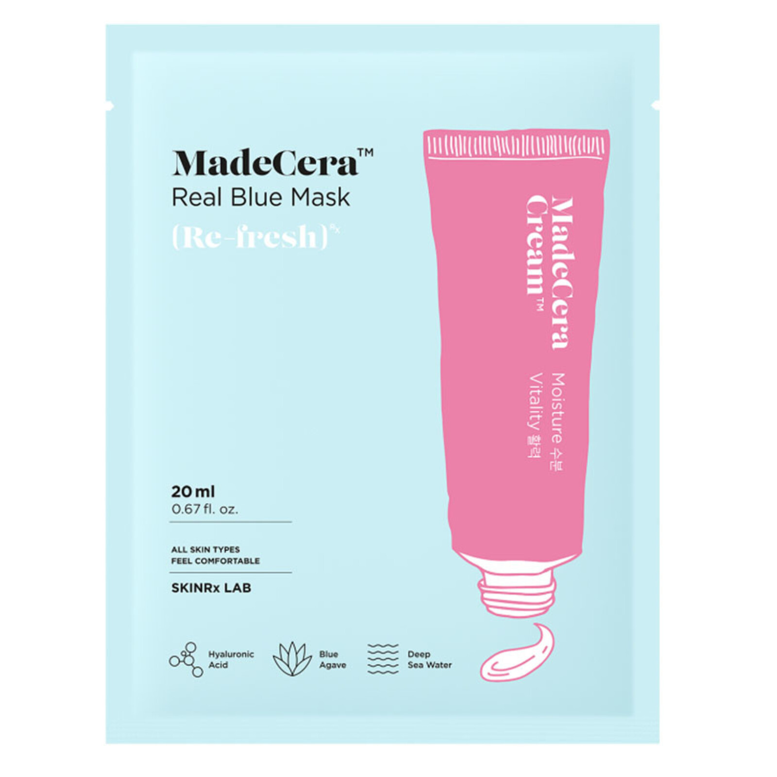 SkinRx LAB MadeCera Real Blue Mask