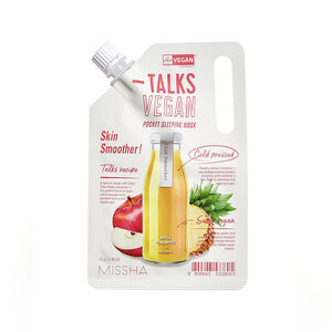 Missha Talks Vegan Squeeze Pocket Sleeping Mask Skin Smoother Talks Vegan Squeeze Pocket Sleeping Mask Skin Smoother