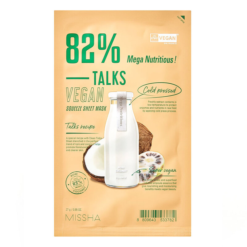 Talks Vegan Squeeze Sheet Mask Mega Nutritious
