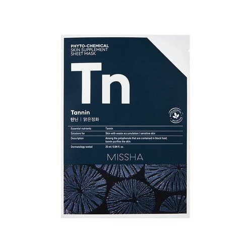 Phytochemical Tannin Skin Supplement Sheet Mask Missha Phytochemical Tannin Skin Supplement Sheet Mask