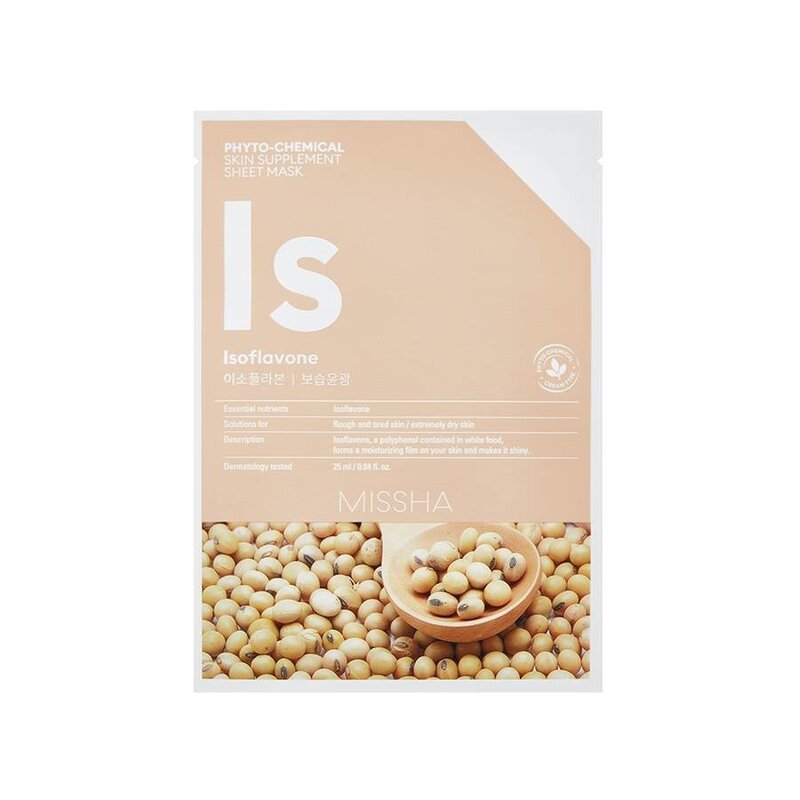 Phytochemical Isoflavone  Skin Supplement Sheet Mask