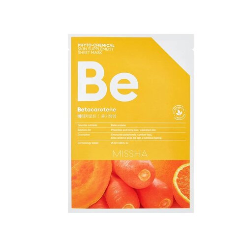 Phytochemical Betacarotene Skin Supplement Sheet Mask Missha Phytochemical Betacarotene Skin Supplement Sheet Mask