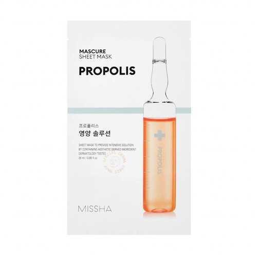 Mascure Propolis Rescue Solution Sheet Mask Missha Mascure Propolis Rescue Solution Sheet Mask