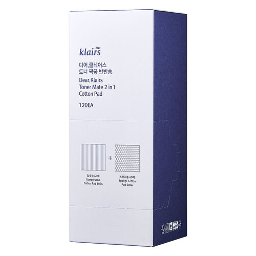 Toner Mate 2 In 1 Cotton Pad Klairs Toner Mate 2 In 1 Cotton Pad