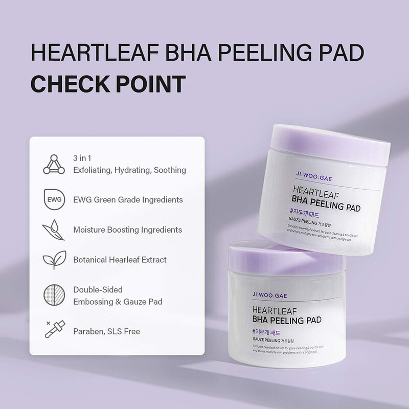 Jiwoogae Heartleaf Bha Peeling Pad