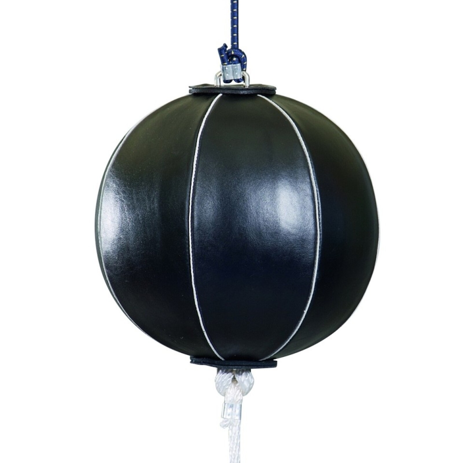 double end ball leather, black incl. strings