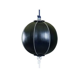 double end ball leather, black incl. strings