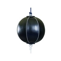 double end ball leather, black incl. strings