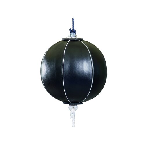 double end ball leather, black incl. strings