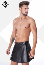 * Code8 by XXX COLLECTION Eco-Leren Rok met mesh aan de voorkant