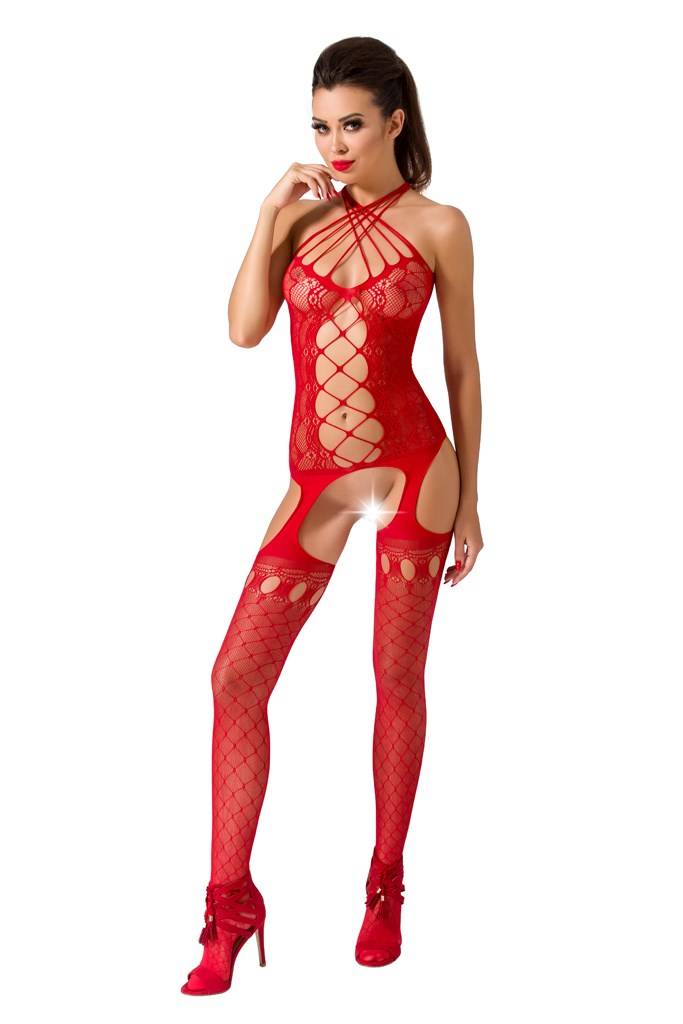 * PASSION Super vrouwelijke rode bodystocking