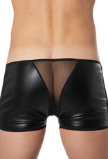 * LOOK ME Lederlook heren short met transparante zijkanten van  het merk Look Me
