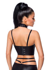 * SARESIA Kinky wetlook gogo setje  met straps