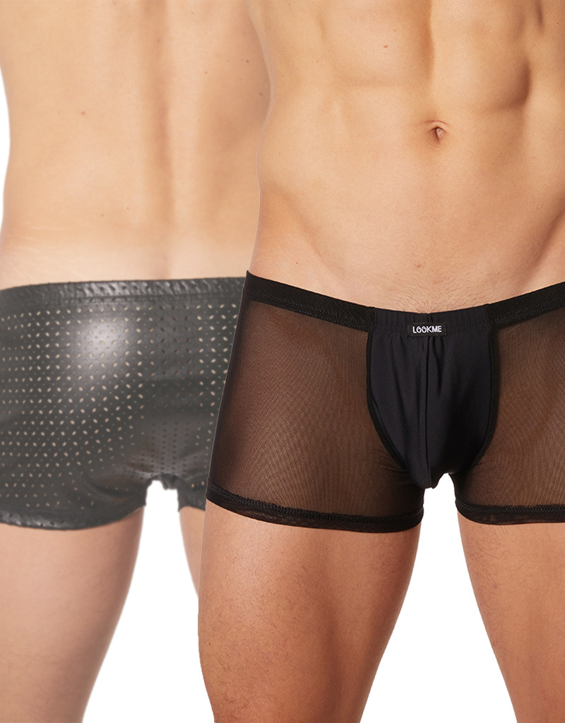 * Look Me Heren boxer met transparante delen (S & M)