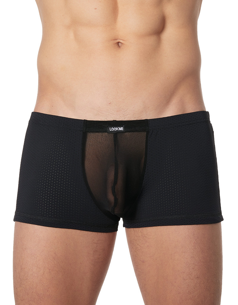 * Look Me Heren boxer in geperforeerde stof en tulle * Look Me Heren boxer in geperforeerde stof en tulle