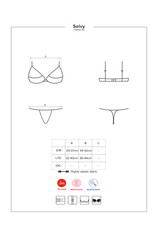 * OBSESSIVE Lingerie setje Selvy in luipaard print