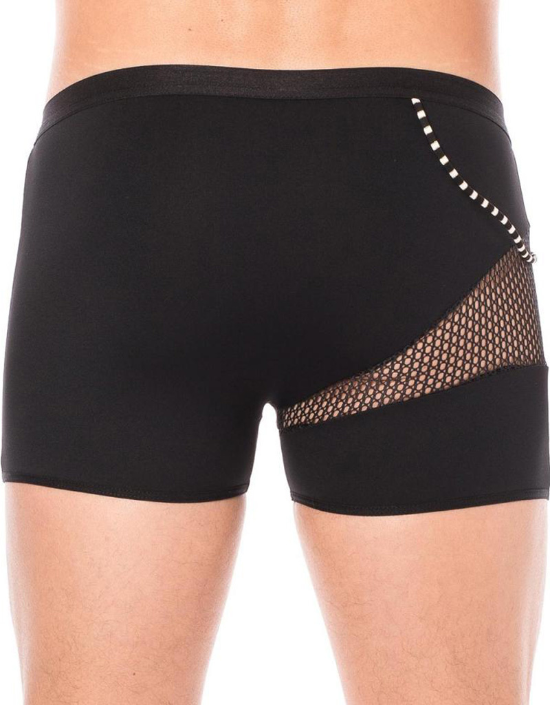 * Look Me  Heren boxer met een mesh deel en elastische zwarte stof van  het merk Look Me