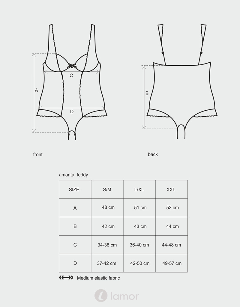 * OBSESSIVE Adembenemende  body Amanta met turquoise accenten
