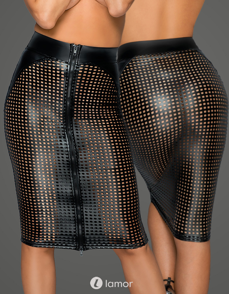 * NOIR handmade Lasercut pencil rok * NOIR handmade Lasercut pencil rok