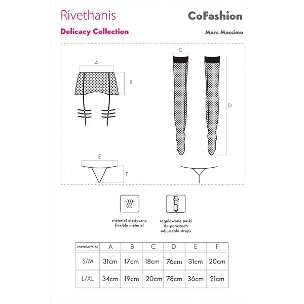 * COFASHION Jarretelle gordel en kousen Rivethanis van Cofashion