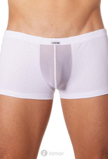 * Look Me Witte heren boxer Fresh  Heren boxer in geperforeerde stof en tulle van  het merk Look Me