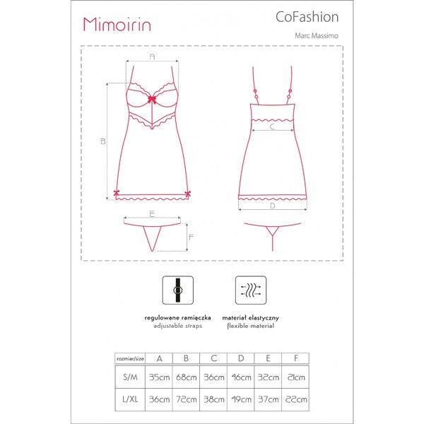 * COFASHION Zwarte  chemise Mimoirin met paars kant en bruine details van Cofashion