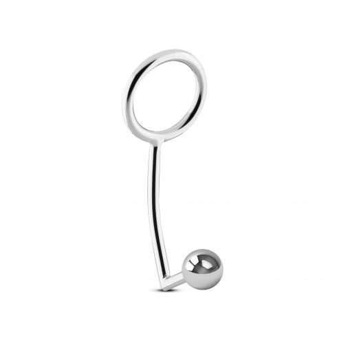 Sinner - Metalen Cockring Met Anaal Plug Sinner - Metalen Cockring Met Anaal Plug