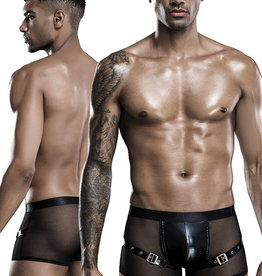 * SARESIA Heren boxer wetlook en tule