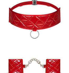 * OBSESSIVE Rode Choker en handboeien Hunteria