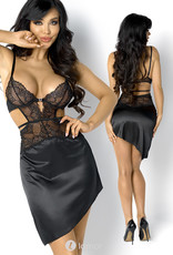 Sensueel  Zwarte chemise Fiorella & string