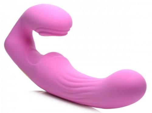 U-Pulse Siliconen Vibrerende Strapless Strap-On - Roze U-Pulse Siliconen Vibrerende Strapless Strap-On - Roze