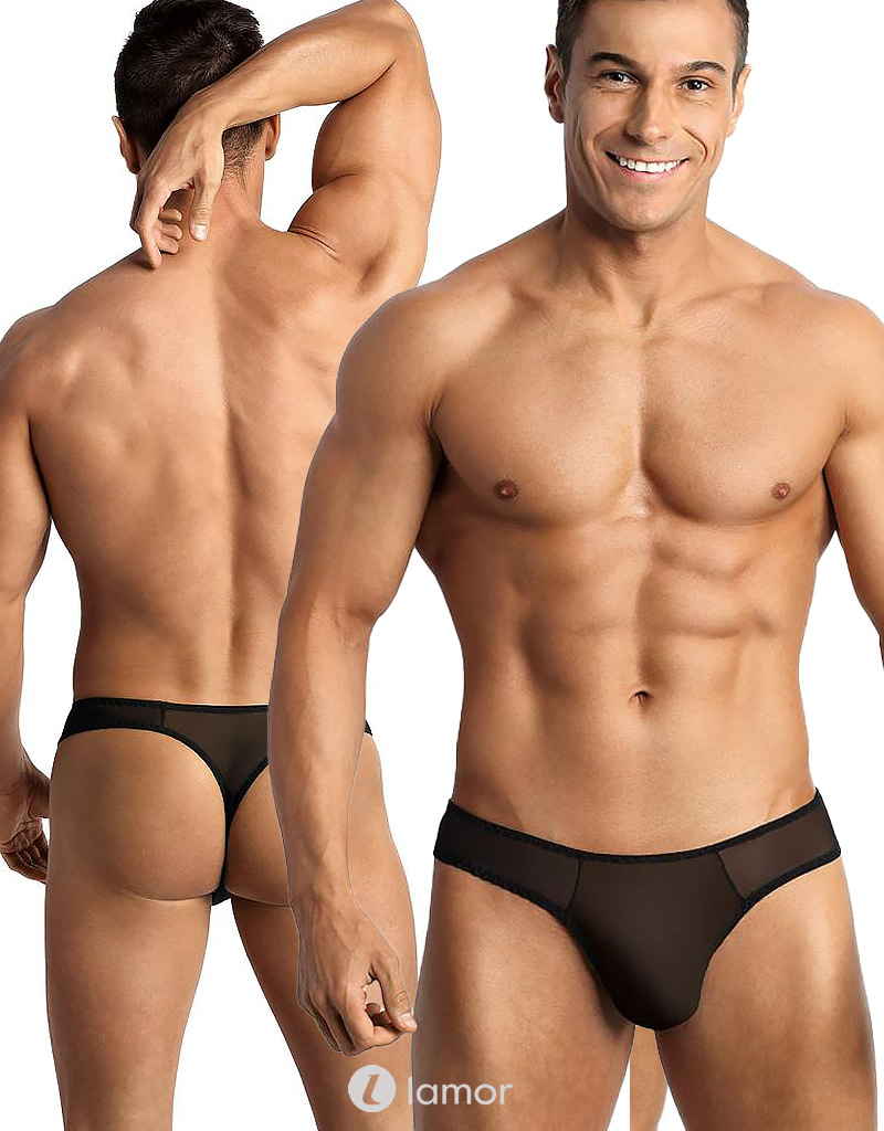 * Anais men Zwarte heren String Eros * Anais men Zwarte heren String Eros