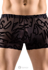 Transparante Heren boxer met fluwelen letters van SvenJoyment